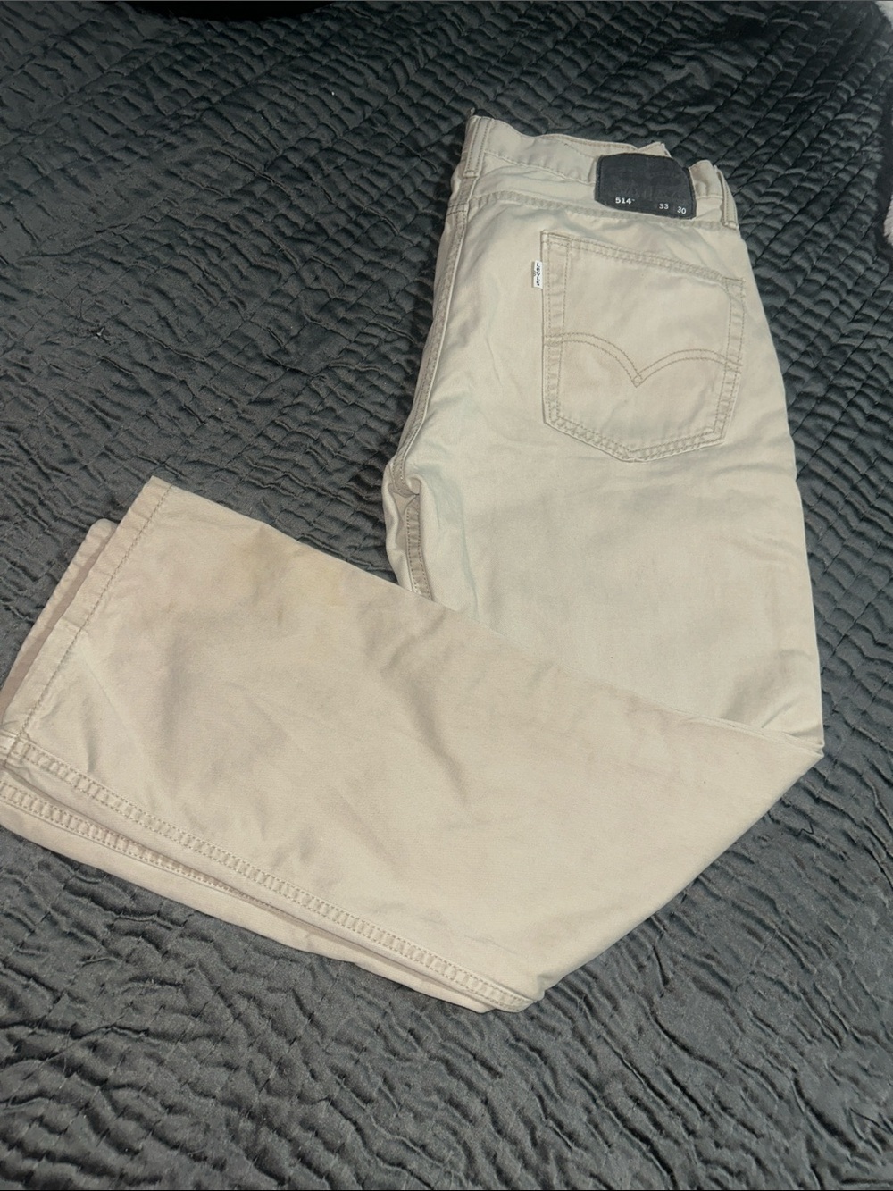 Levi's 514 Men's Light Khaki Straight Leg Chinos